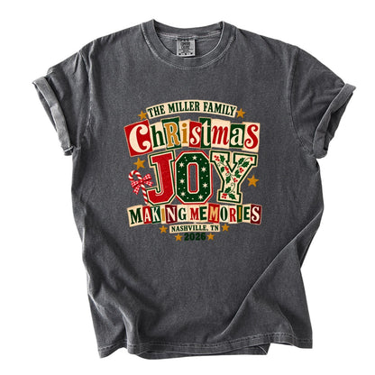Personalized Christmas Joy Family Shirt - Comfort Colors T-Shirt / Gildan Sweatshirt 7
