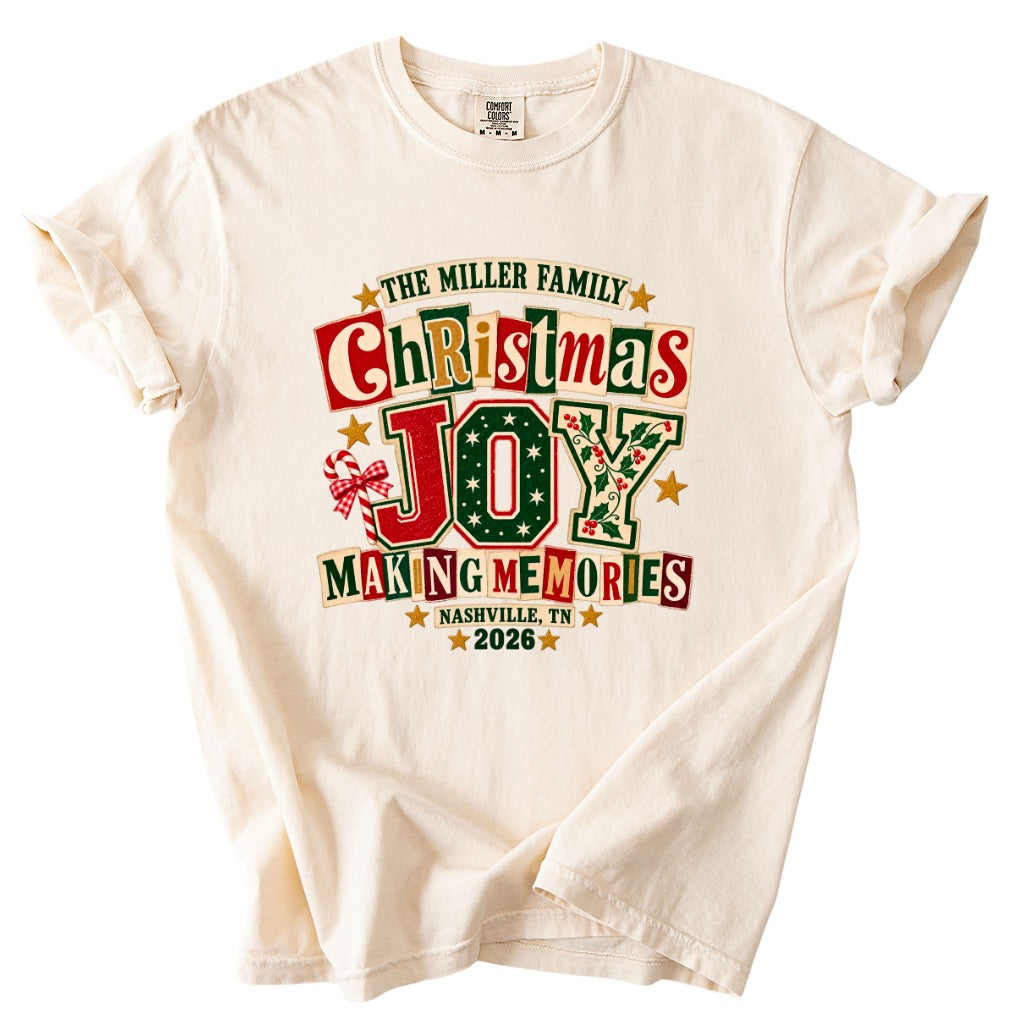 Personalized Christmas Joy Family Shirt - Comfort Colors T-Shirt / Gildan Sweatshirt 8