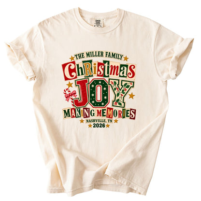 Personalized Christmas Joy Family Shirt - Comfort Colors T-Shirt / Gildan Sweatshirt 8