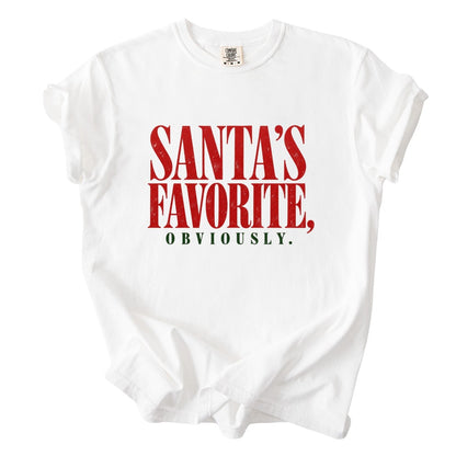 Santa's Favorite Holiday Graphic Gildan Sweatshirt / Comfort Colors T-Shirt 8