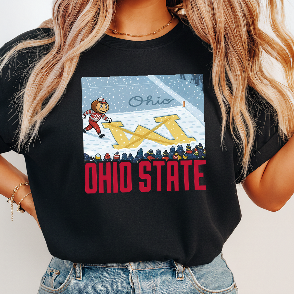 Ohio State vs Michigan Gameday Tee: Gildan 5000 Unisex Heavy Cotton, Perfect Gift for Fans, Funny Brutus Rivalry Shirt - Printify Choice
