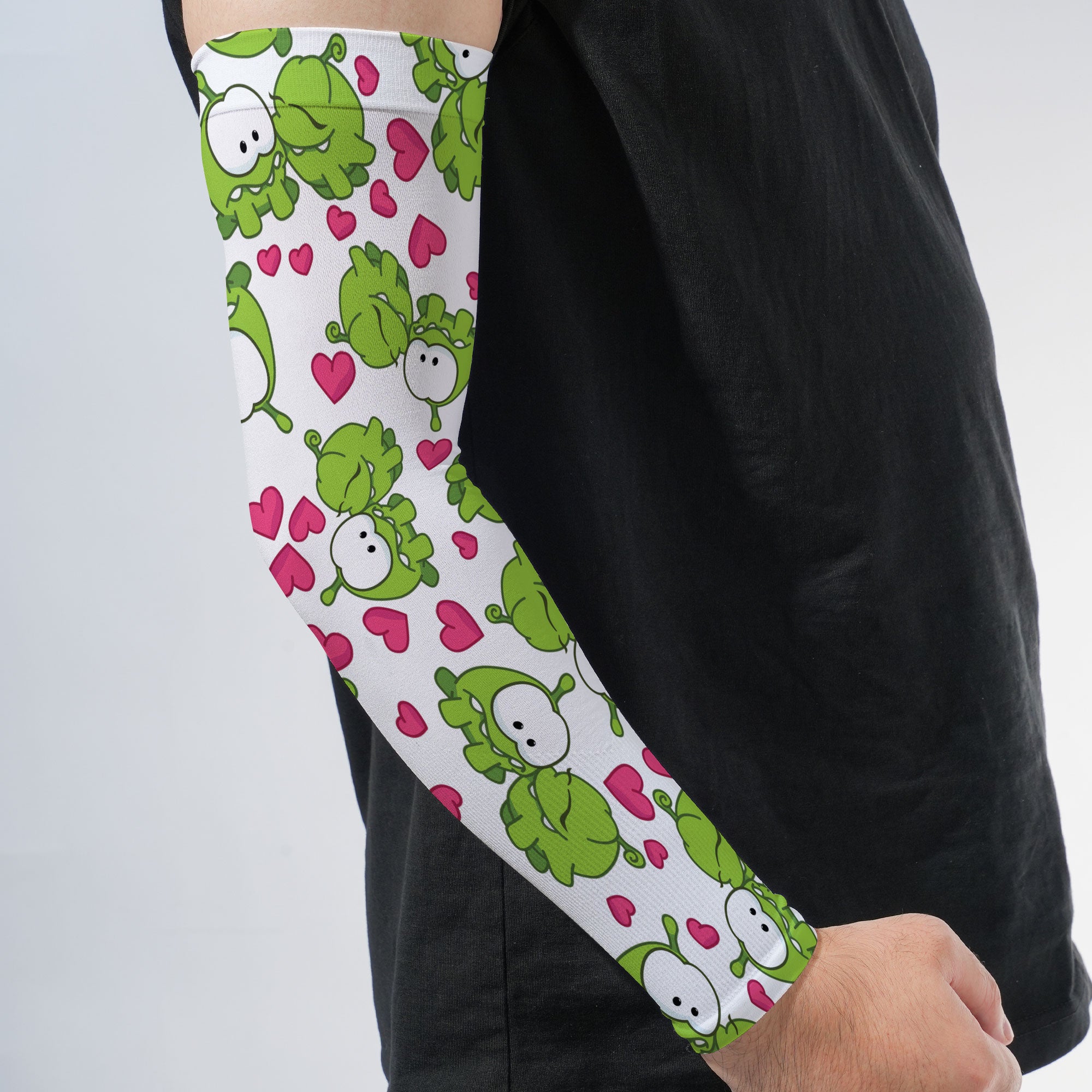 Arm Sleeves Om Nom Kiss Valentine White