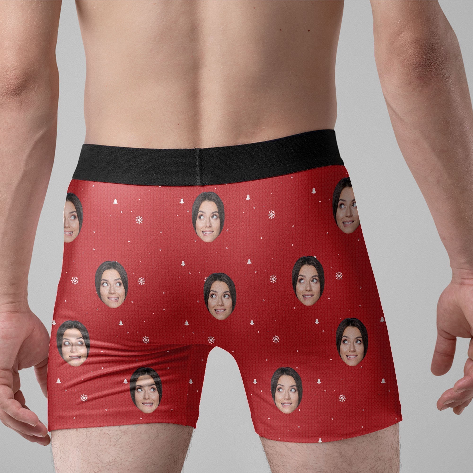 Personalized Photo Men's Boxer Briefs – Only Wife Can Jingle My Bells