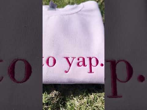 Born to Yap Embroidered Sweatshirt, Funny Gifts for Her, Girly Shirt, Girly Gifts Pink, Funny y2k meme shirt, Gift Ideas for Her,