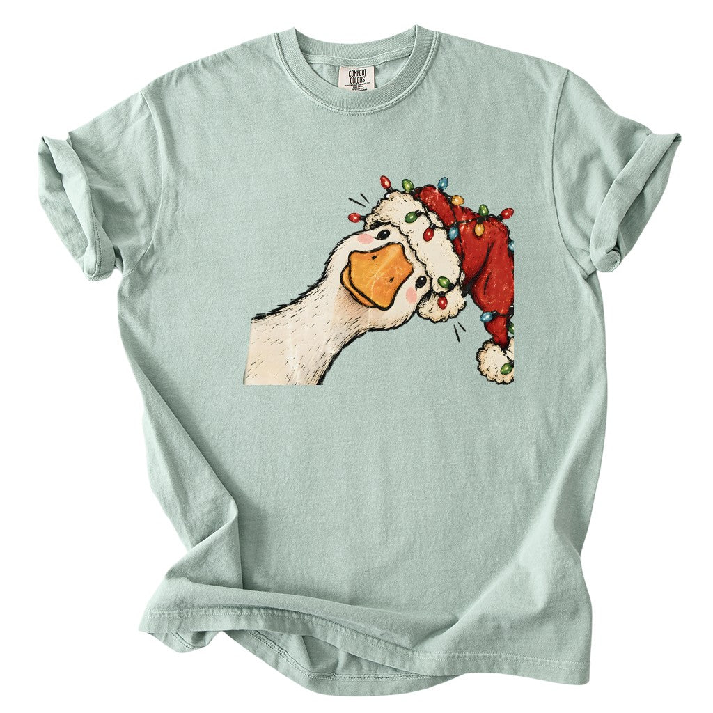 Jolly Christmas Goose Comfort Colors T-Shirt