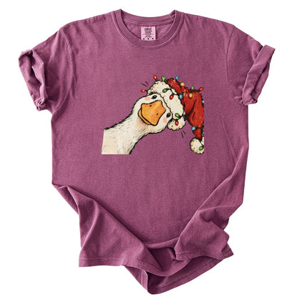 Jolly Christmas Goose Comfort Colors T-Shirt