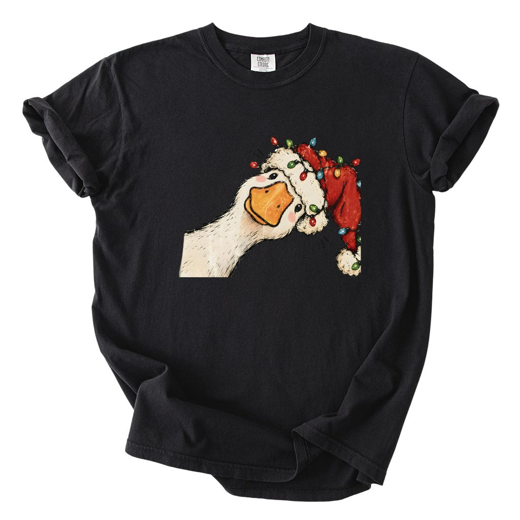 Jolly Christmas Goose Comfort Colors T-Shirt