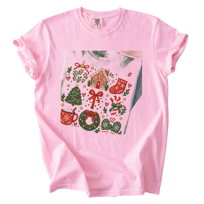 Cozy Folk Christmas Icons Comfort Colors T-Shirt