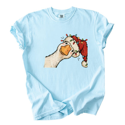 Jolly Christmas Goose Comfort Colors T-Shirt