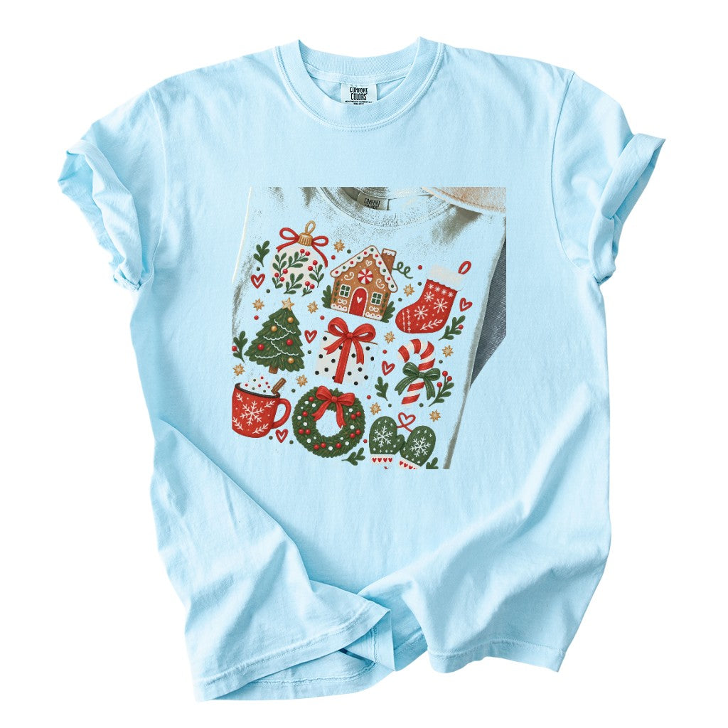 Cozy Folk Christmas Icons Comfort Colors T-Shirt
