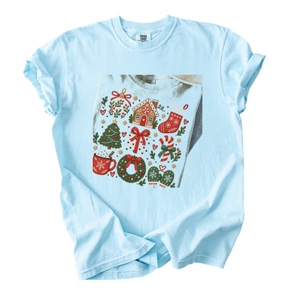 Cozy Folk Christmas Icons Comfort Colors T-Shirt
