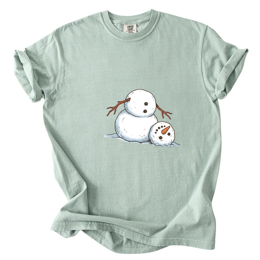 It's Fine I'm Fine Snowman Comfort Colors T-Shirt And Gildan Sweatshirt