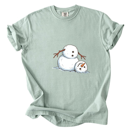 It's Fine I'm Fine Snowman Comfort Colors T-Shirt And Gildan Sweatshirt