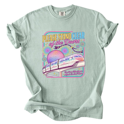 Please Stand Clear Of The Doors Retro Monorail Comfort Colors T-Shirt