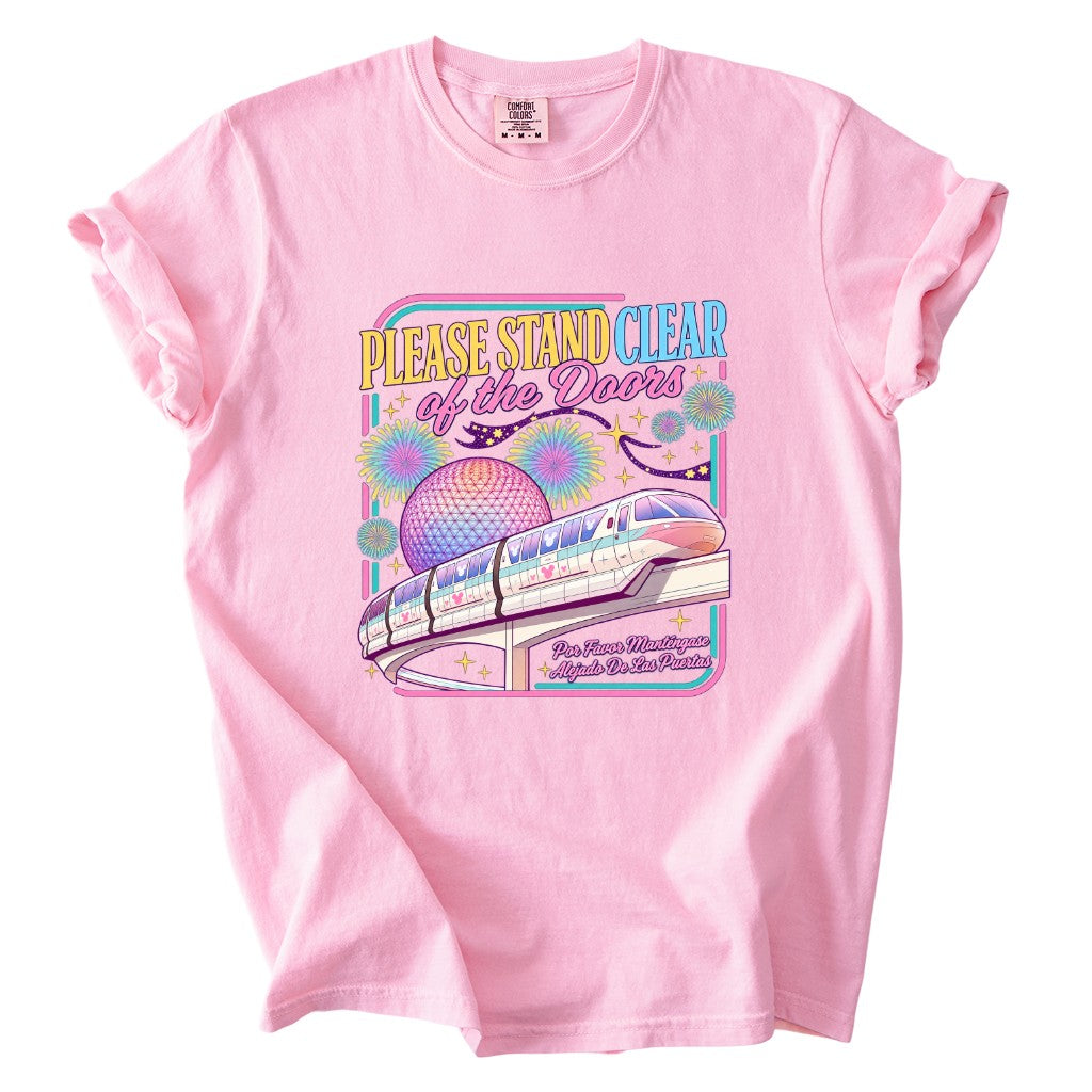 Please Stand Clear Of The Doors Retro Monorail Comfort Colors T-Shirt