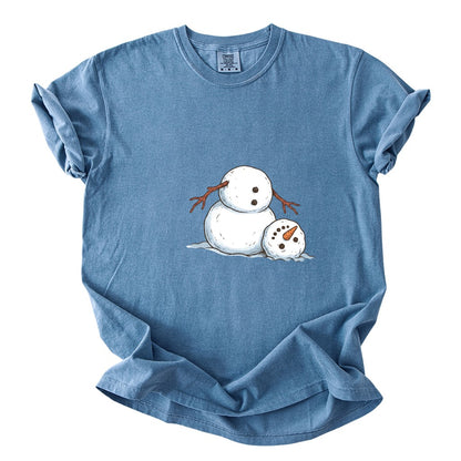 It's Fine I'm Fine Snowman Comfort Colors T-Shirt And Gildan Sweatshirt