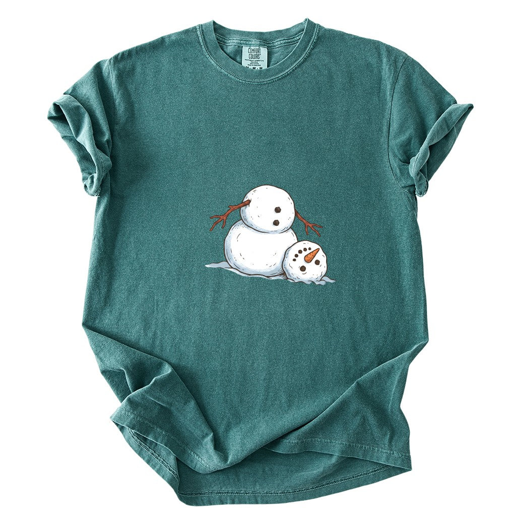 It's Fine I'm Fine Snowman Comfort Colors T-Shirt And Gildan Sweatshirt