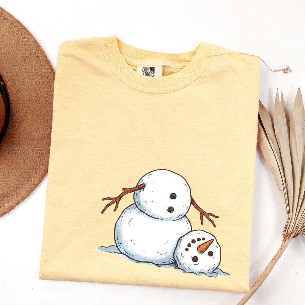 It's Fine I'm Fine Snowman Comfort Colors T-Shirt And Gildan Sweatshirt