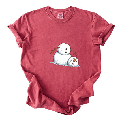 It's Fine I'm Fine Snowman Comfort Colors T-Shirt And Gildan Sweatshirt