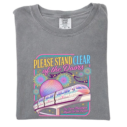 Please Stand Clear Of The Doors Retro Monorail Comfort Colors T-Shirt
