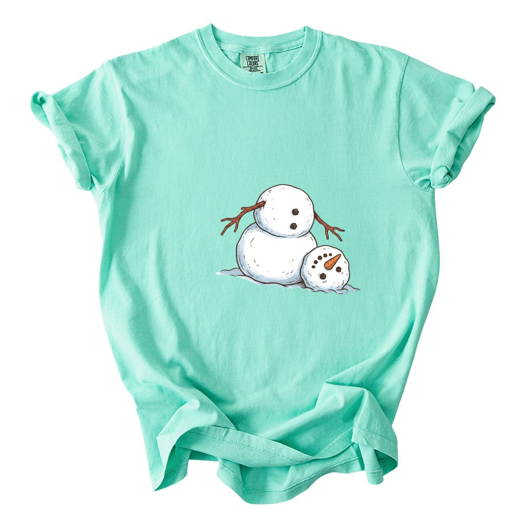It's Fine I'm Fine Snowman Comfort Colors T-Shirt And Gildan Sweatshirt