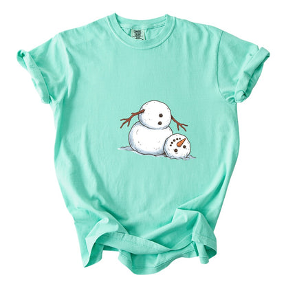 It's Fine I'm Fine Snowman Comfort Colors T-Shirt And Gildan Sweatshirt
