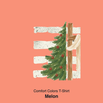 Christmas Tree Cross Design Comfort Colors T-Shirt & Gildan Sweatshirt