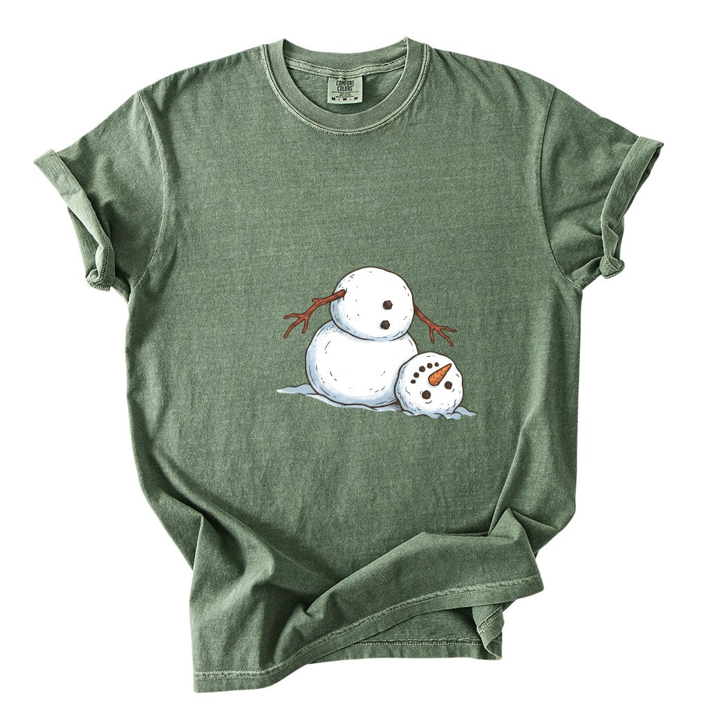 It's Fine I'm Fine Snowman Comfort Colors T-Shirt And Gildan Sweatshirt