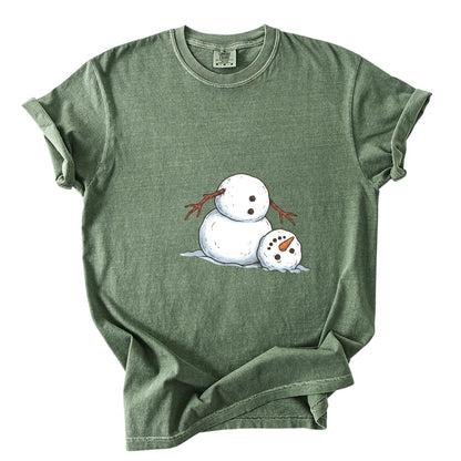 It's Fine I'm Fine Snowman Comfort Colors T-Shirt And Gildan Sweatshirt