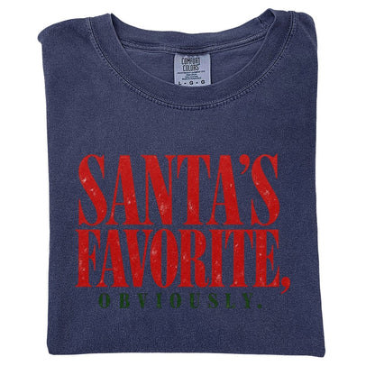 Santa's Favorite Holiday Graphic Gildan Sweatshirt / Comfort Colors T-Shirt