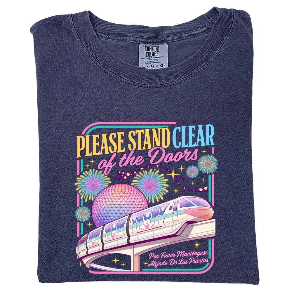 Please Stand Clear Of The Doors Retro Monorail Comfort Colors T-Shirt