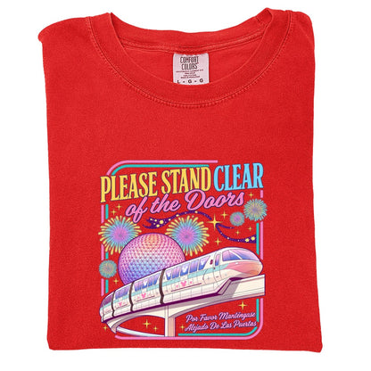 Please Stand Clear Of The Doors Retro Monorail Comfort Colors T-Shirt