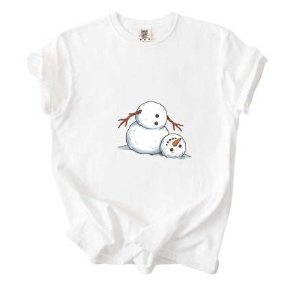 It's Fine I'm Fine Snowman Comfort Colors T-Shirt And Gildan Sweatshirt