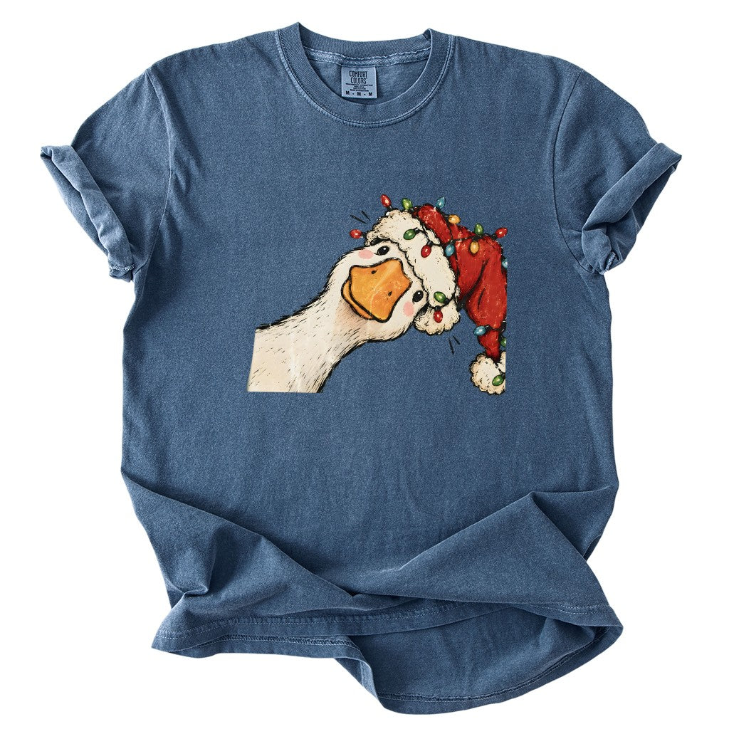 Jolly Christmas Goose Comfort Colors T-Shirt