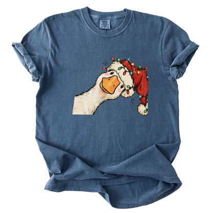 Jolly Christmas Goose Comfort Colors T-Shirt