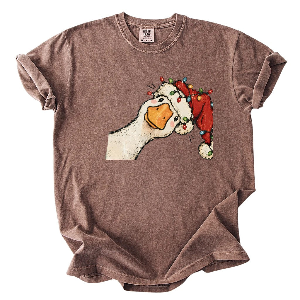 Jolly Christmas Goose Comfort Colors T-Shirt