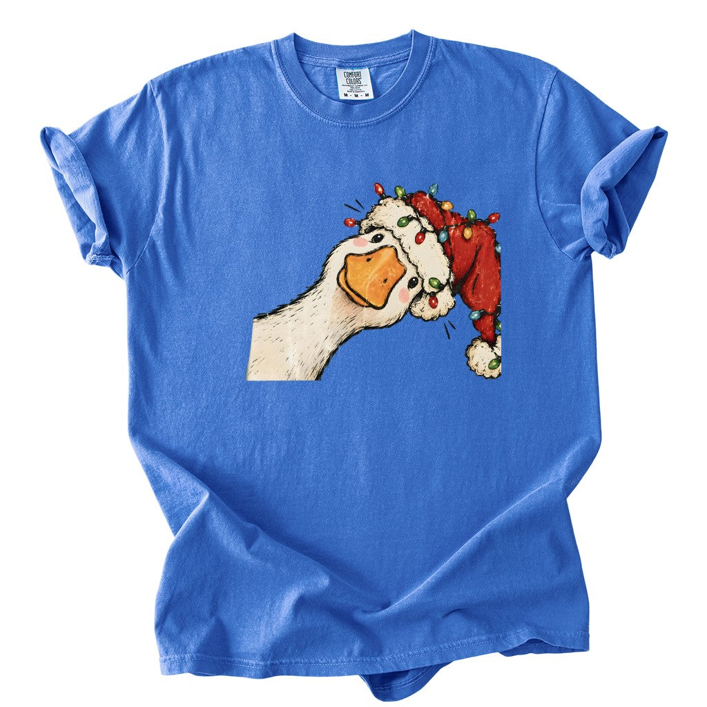 Jolly Christmas Goose Comfort Colors T-Shirt