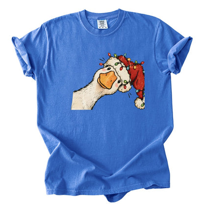 Jolly Christmas Goose Comfort Colors T-Shirt
