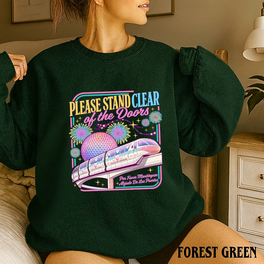 Please Stand Clear Of The Doors Retro Monorail Comfort Colors T-Shirt