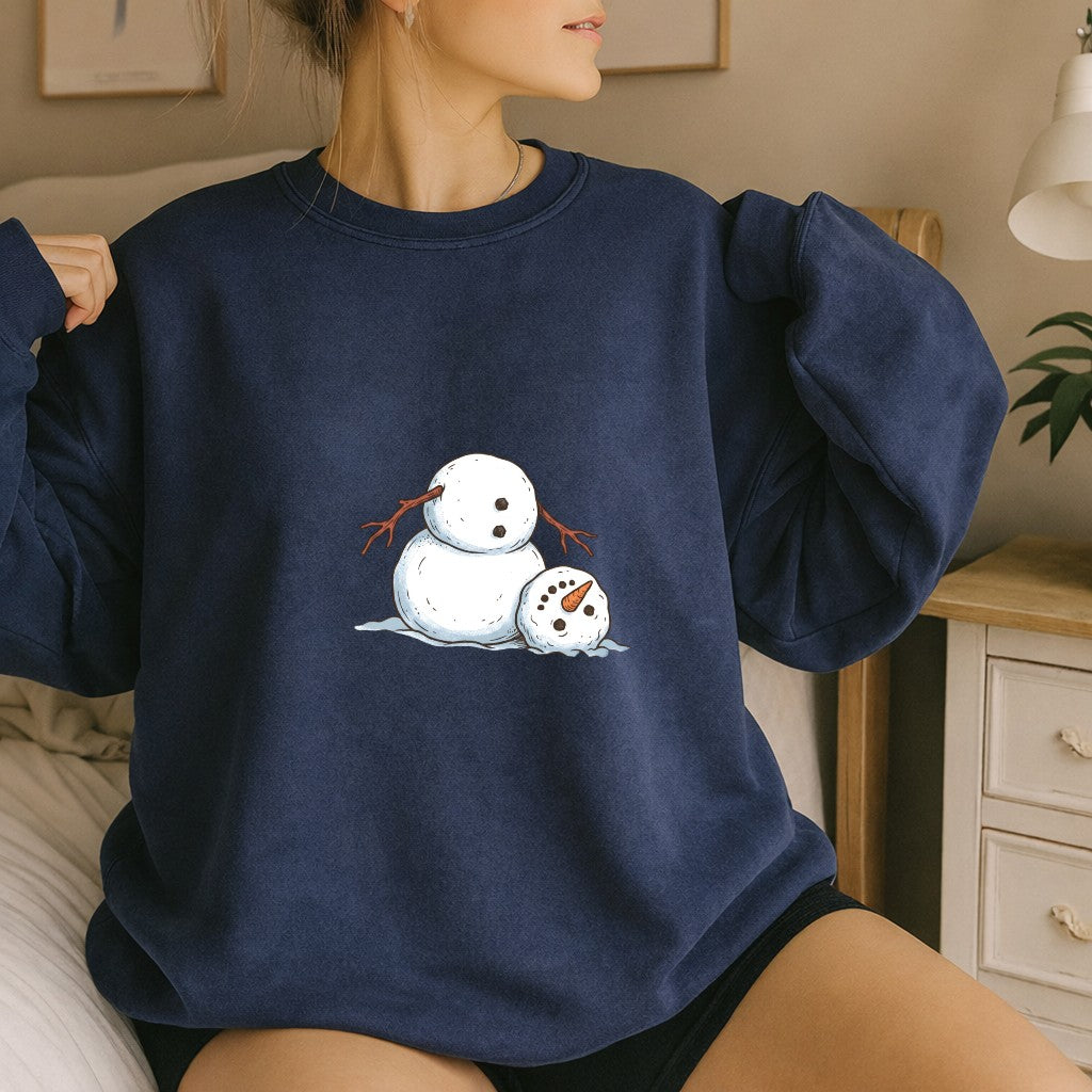 It's Fine I'm Fine Snowman Comfort Colors T-Shirt And Gildan Sweatshirt