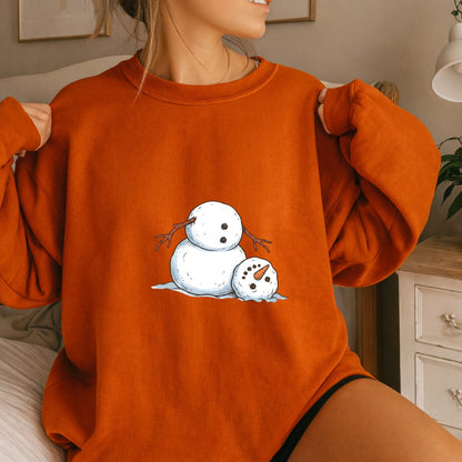 It's Fine I'm Fine Snowman Comfort Colors T-Shirt And Gildan Sweatshirt
