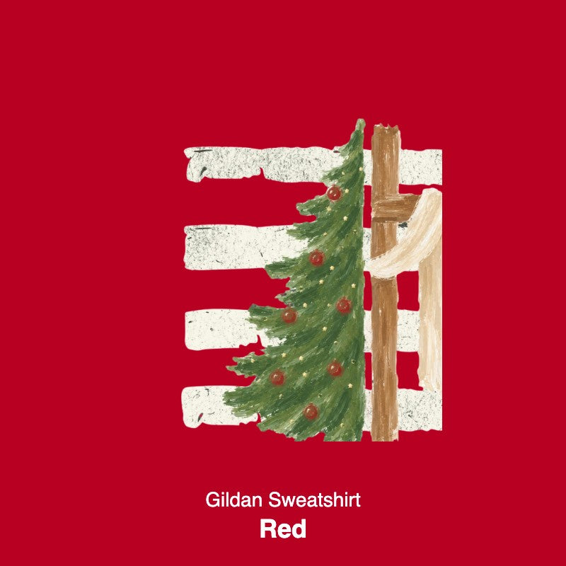 Christmas Tree Cross Design Comfort Colors T-Shirt & Gildan Sweatshirt