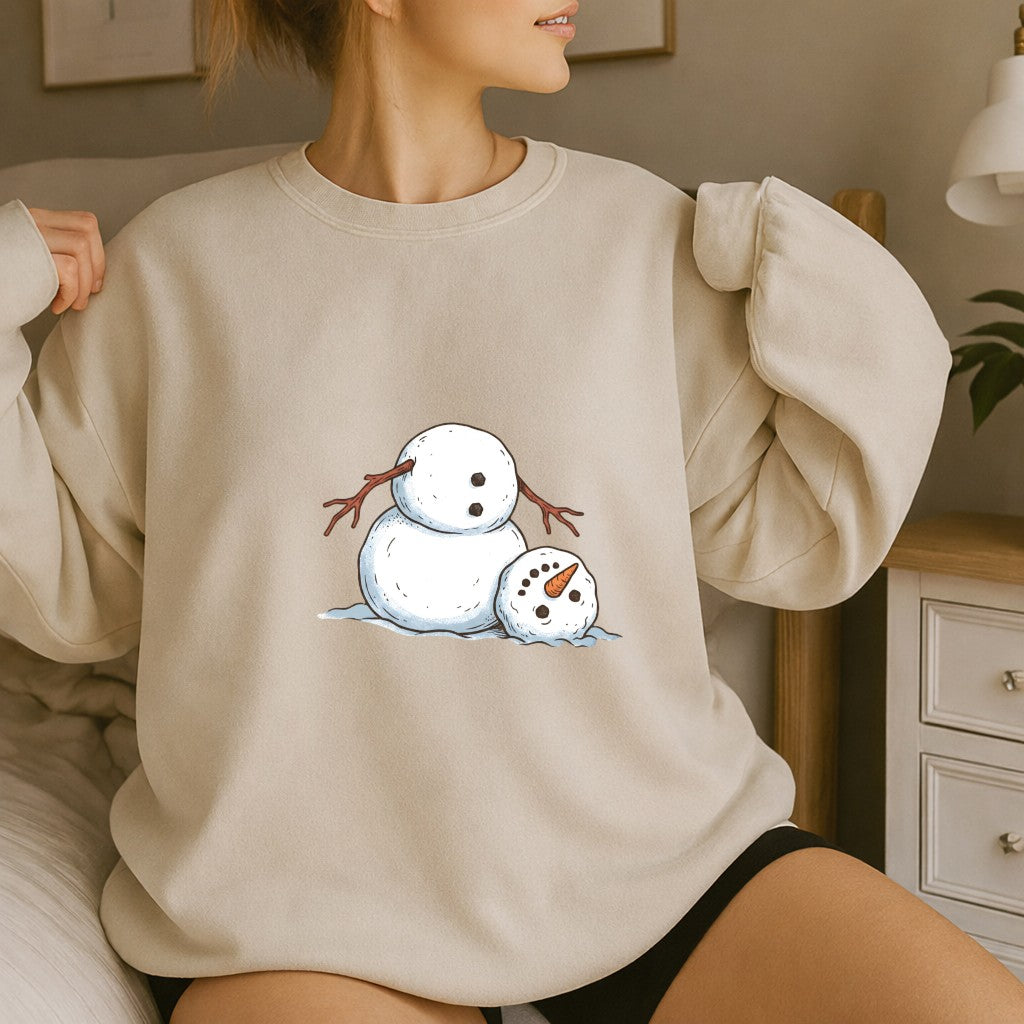 It's Fine I'm Fine Snowman Comfort Colors T-Shirt And Gildan Sweatshirt