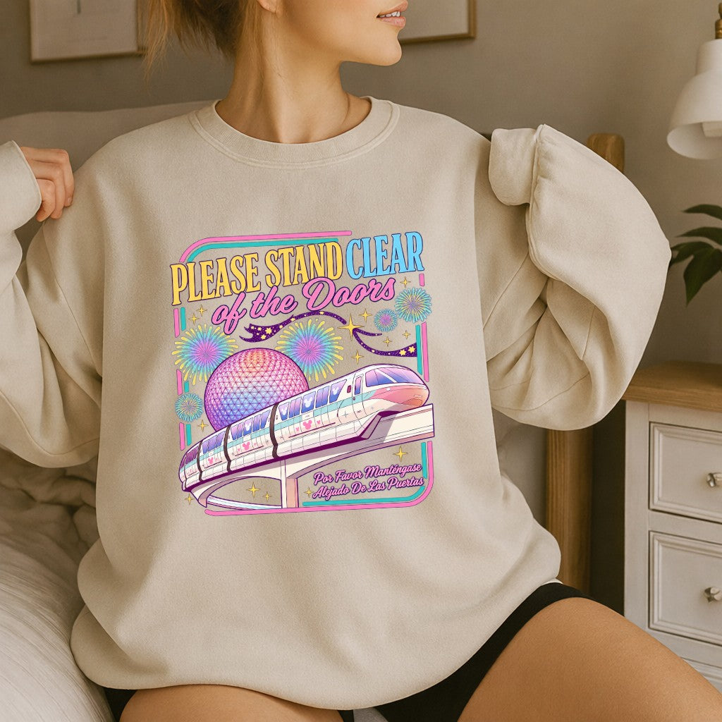 Please Stand Clear Of The Doors Retro Monorail Comfort Colors T-Shirt