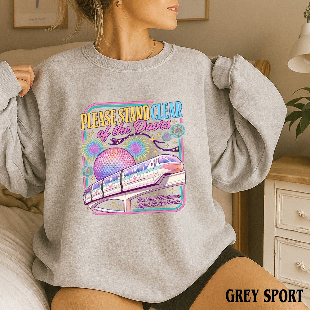 Please Stand Clear Of The Doors Retro Monorail Comfort Colors T-Shirt