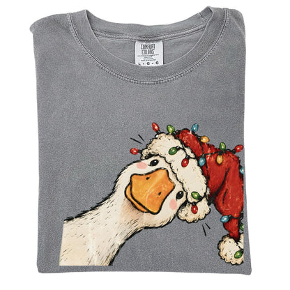 Jolly Christmas Goose Comfort Colors T-Shirt