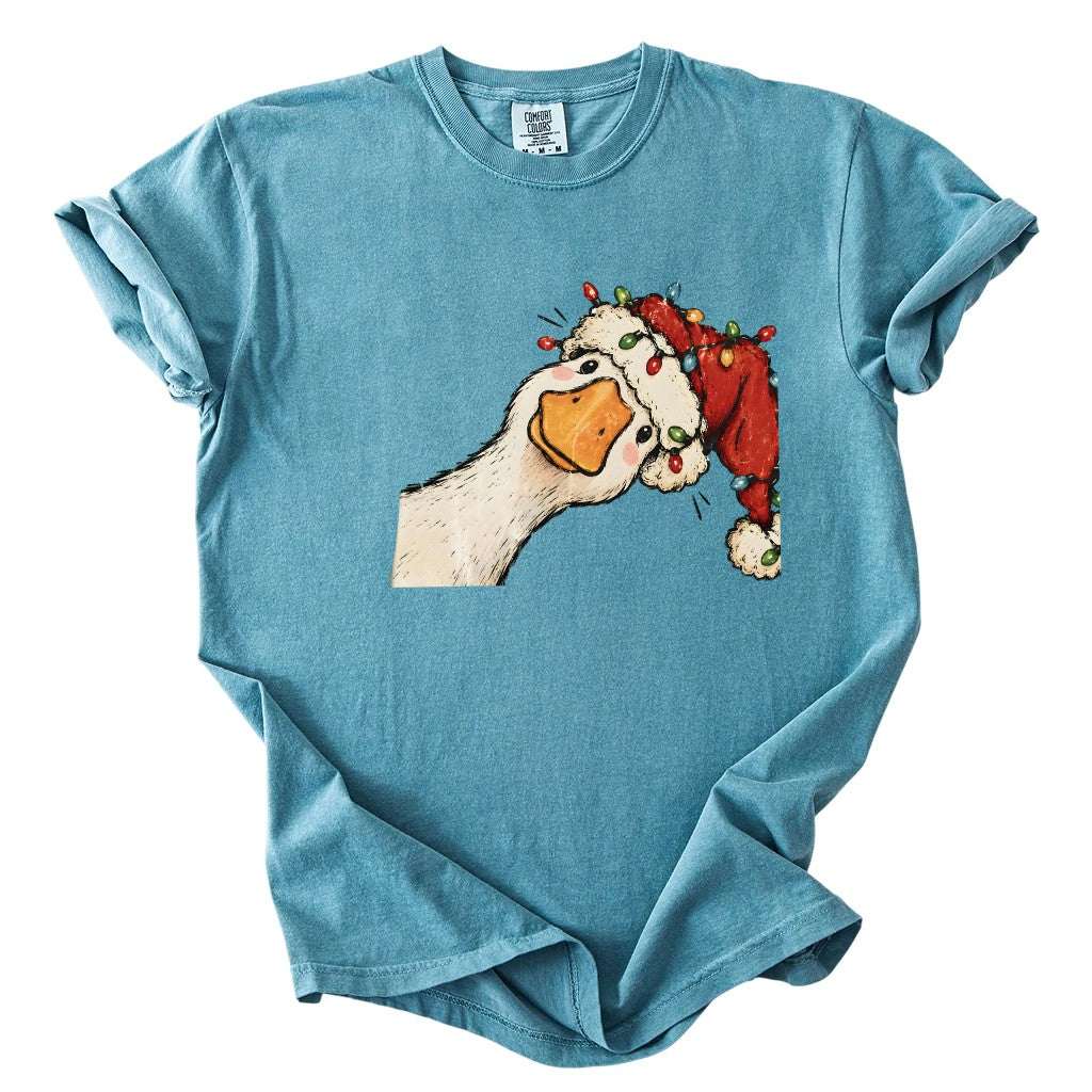 Jolly Christmas Goose Comfort Colors T-Shirt