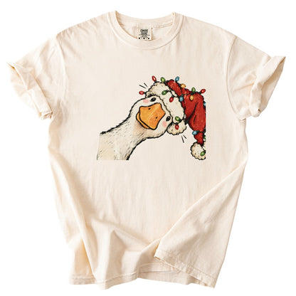 Jolly Christmas Goose Comfort Colors T-Shirt