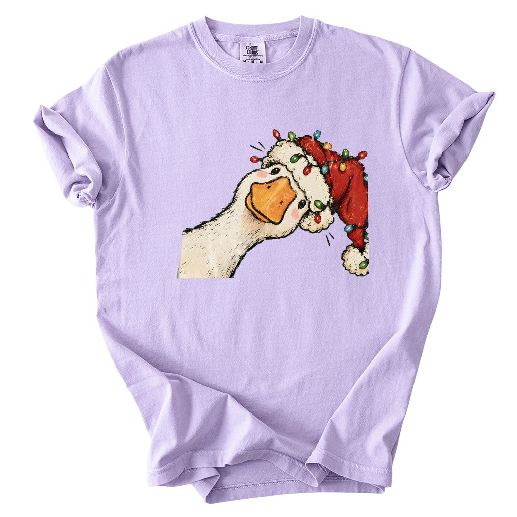 Jolly Christmas Goose Comfort Colors T-Shirt