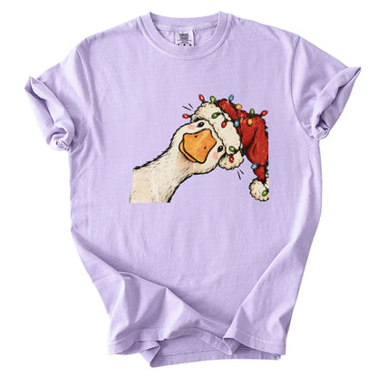 Jolly Christmas Goose Comfort Colors T-Shirt